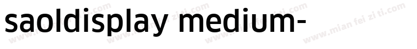 saoldisplay medium字体转换